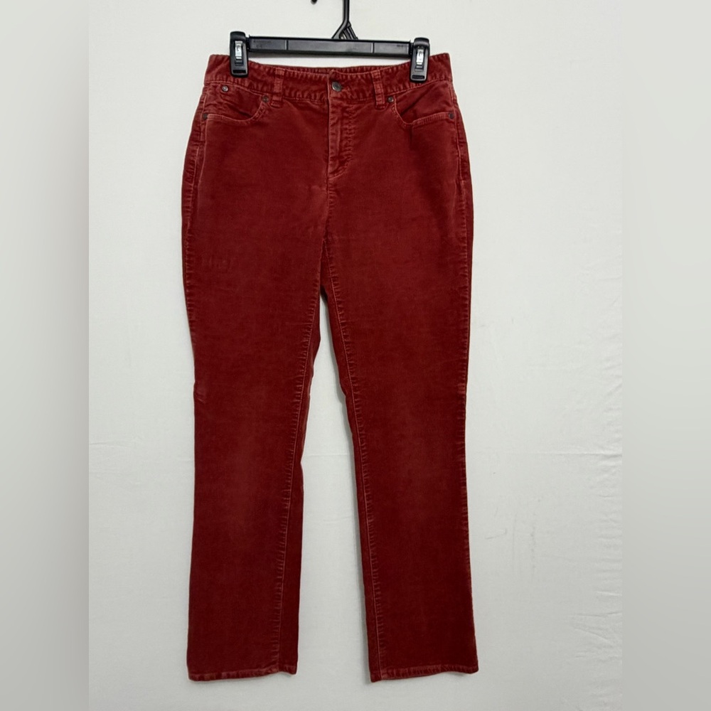 Talbots Heritage Women’s size 6P Petite Corduroy Pants Rust Cotton Stretch(A308)